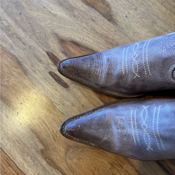 Browns ,Italy leather Western Cowboy Boots size 40 in great condition - Picture 3 of 14